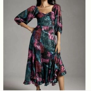 Elegant Multicolor Midi Dress